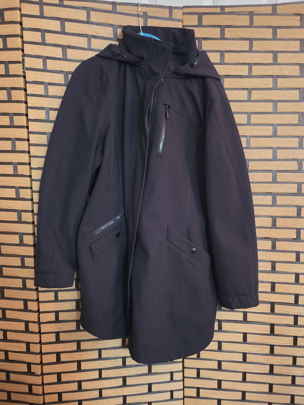 Kristen Blake Studio Collection Black Hooded Softshell Jacket Coat Women’s 1X